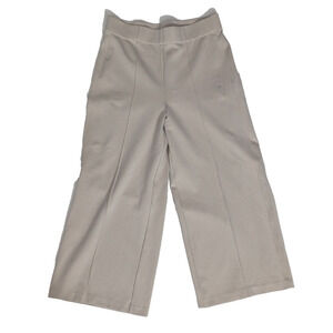 Jones New York Beige Wide Leg Crop Ponte Knit Pants Pull On Size Large Stretch